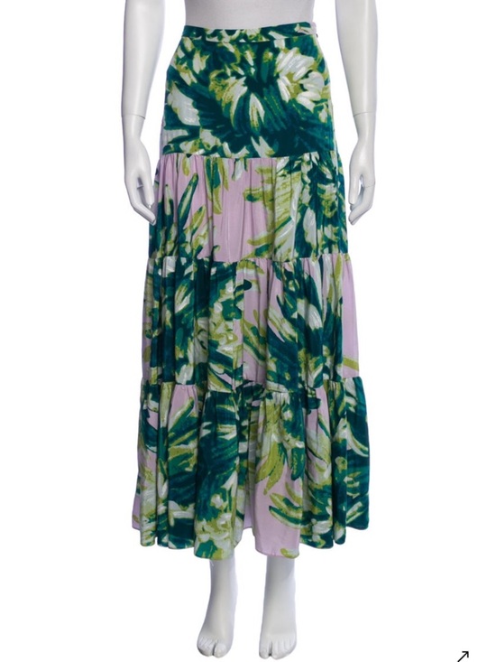 Just Cavalli Dresses & Skirts - Just Cavalli Tropical Print Silk Maxi Skirt